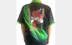 POLOS FLAMME VERT/NOIR